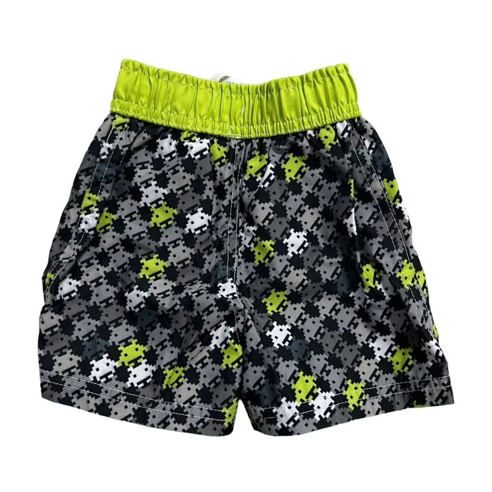 Circo Sz 12m Pixelated Monster Rashguard & Swim Trunks